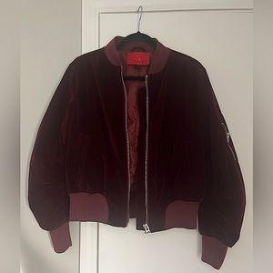 Velvet bomber jacket!